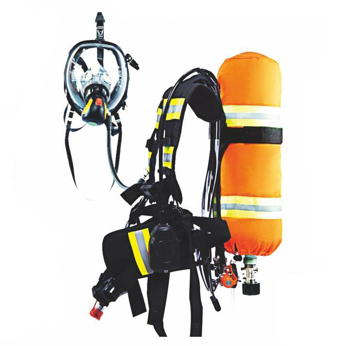Self-contained air breathing apparatus with full face mask